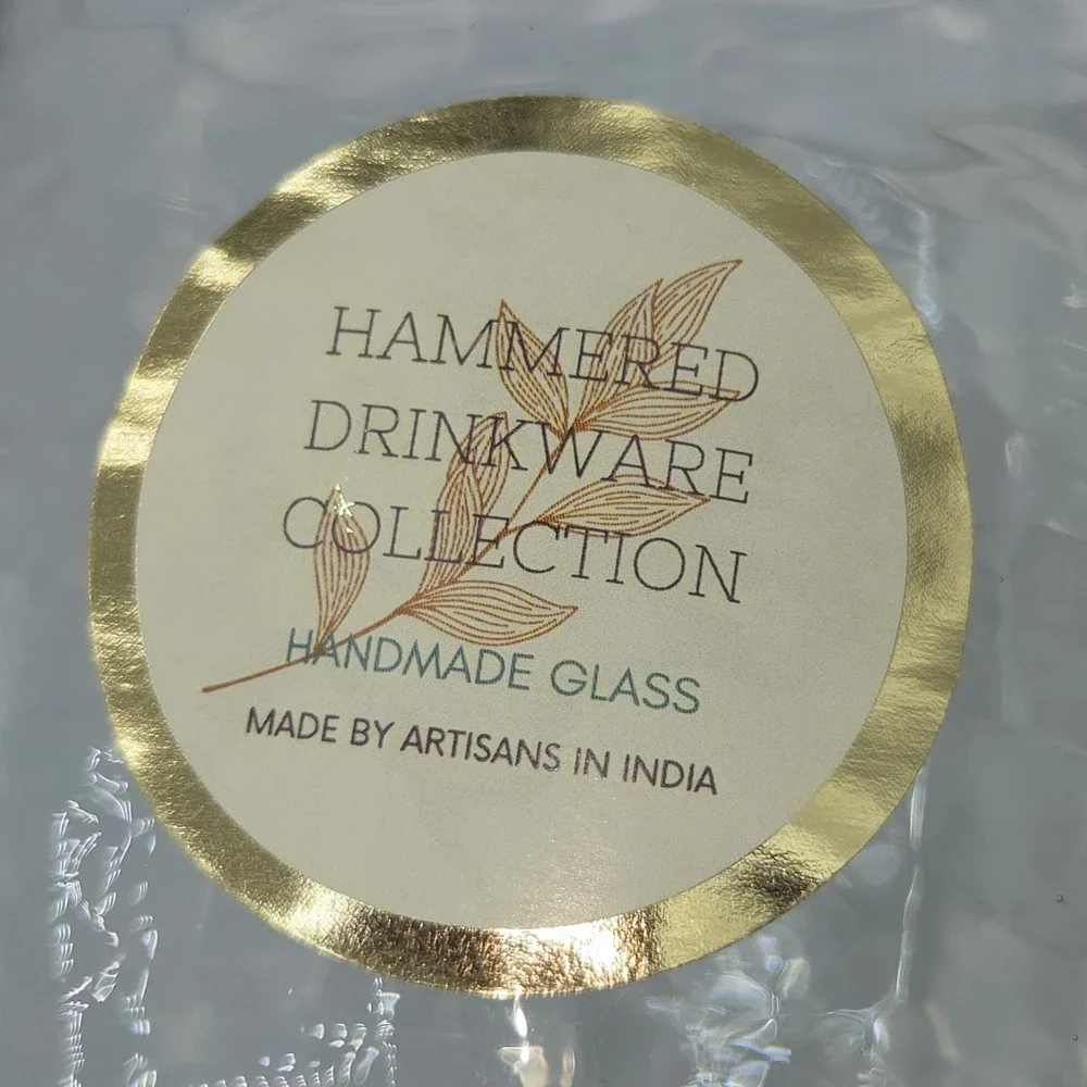 Hammered Drinkware Collection‎ 16oz  Hammered Handcrafted Glass Mug